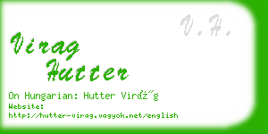 virag hutter business card